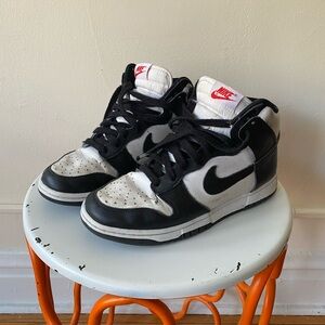 Nike Women’s Black and White High-Top Sneakers Size 7.5